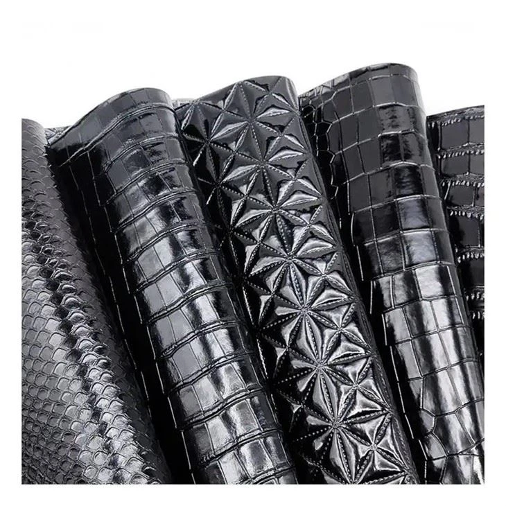 High-gloss Pattern Pvc Synthetic Leather Animal Pattern Shoes Bags And Bags Faux Leather Fabric