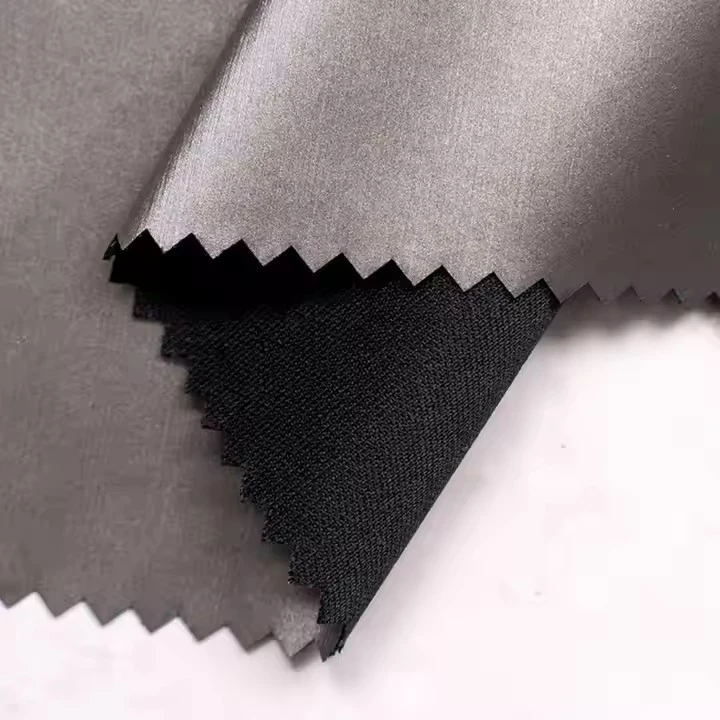 Pu Leather Rain Design Elastic Knitted Backing Fabric Water-resistance Faux Leather Material
