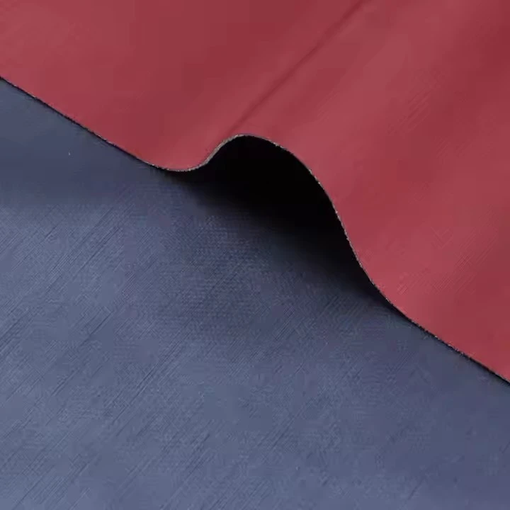 Pu Leather Rain Design Elastic Knitted Backing Fabric Water-resistance Faux Leather Material