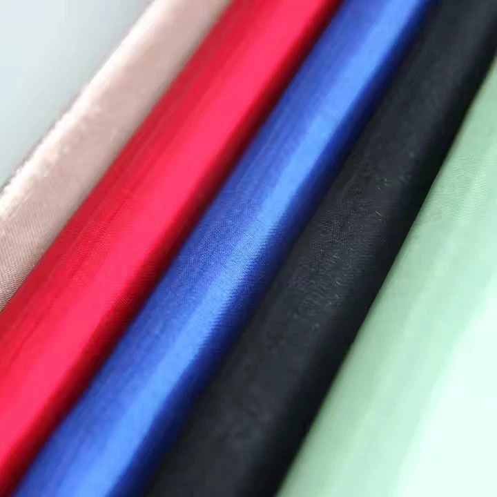 Soft Feeling Satin Moonlight Fabric Knitted Backing Synthetic Leather For Women Shoe